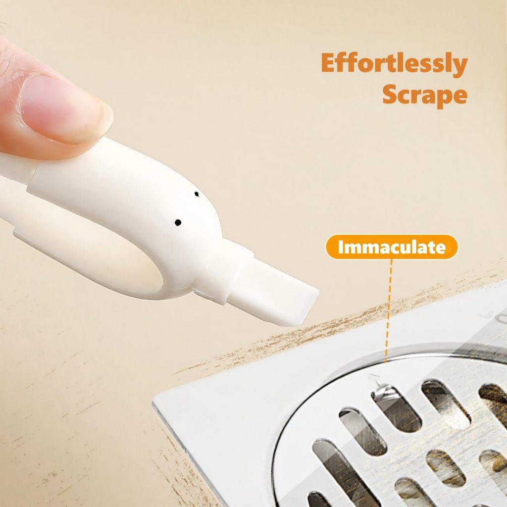 Bathroom Hair Cleaning Clip Cute Duck Multi-Function Clamp Toilet Drain Hair Remover Tool