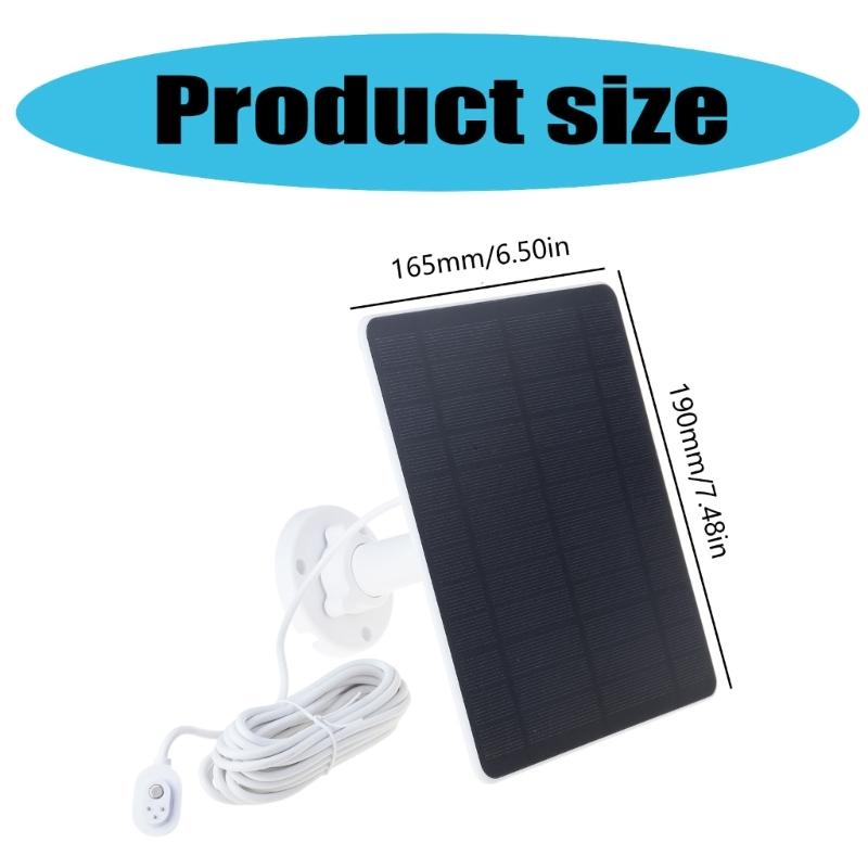 Solars Panel Charging for Arlo Cameras, 5W High Efficiency, IP66 Waterproof with 10meter Cable