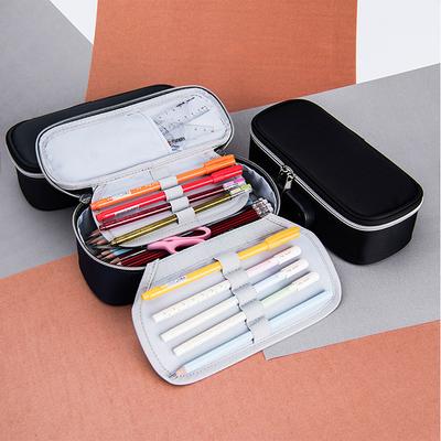 Přenosný penál se zámkem na heslo Velkokapacitní taška na tužky Organizér na studentské psací potřeby pro školní studenty Pouzdro na tužky