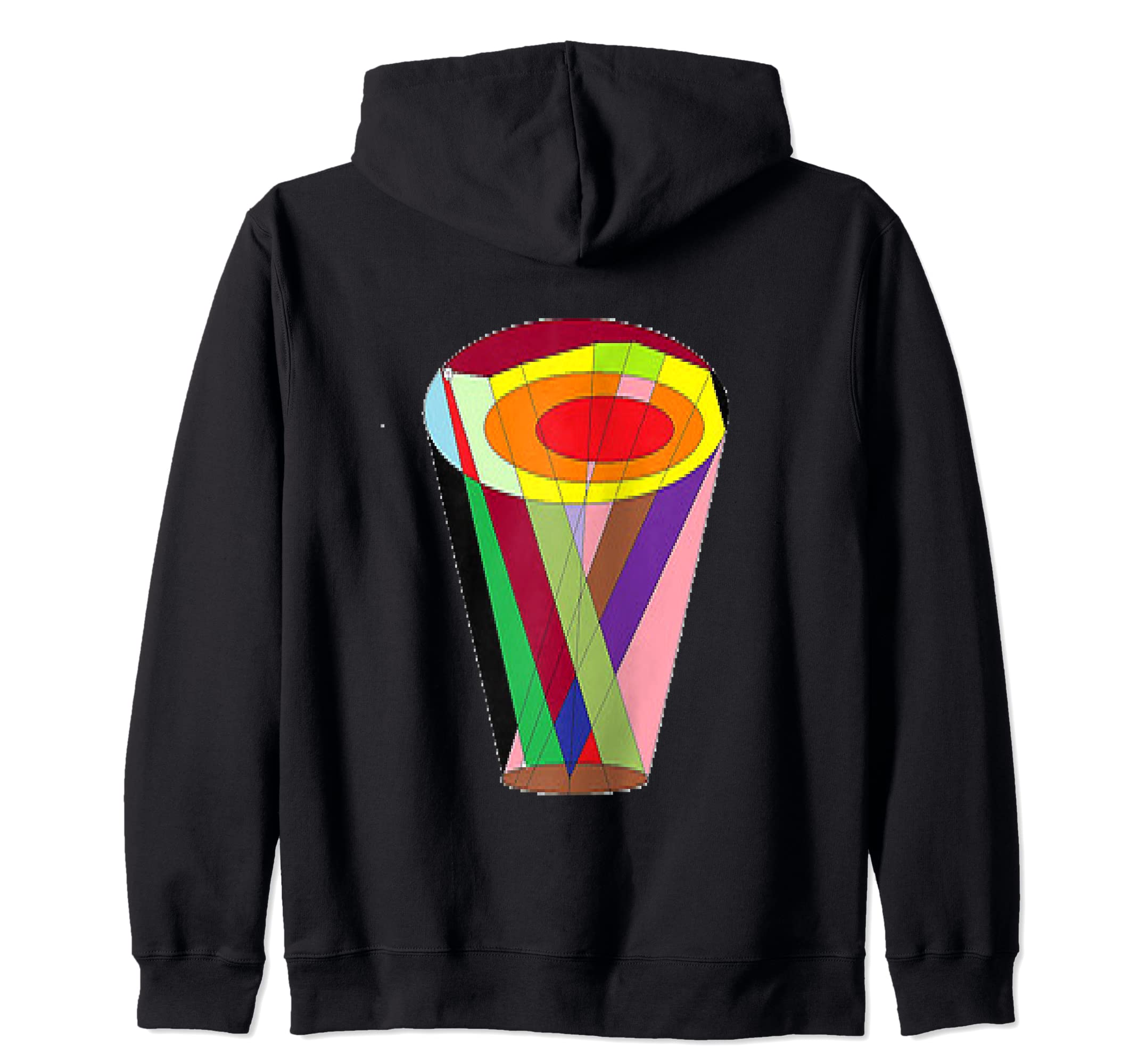 

Разноцветные Разноцветные Чашки и Радужная Толстовка на молнии Ваза, чёрный