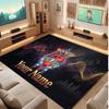 Bon Jovi Personalized Crystal Velvet Carpet, Customized Name Text Soft Anti‑Slip Rug for Living Room Bedroom