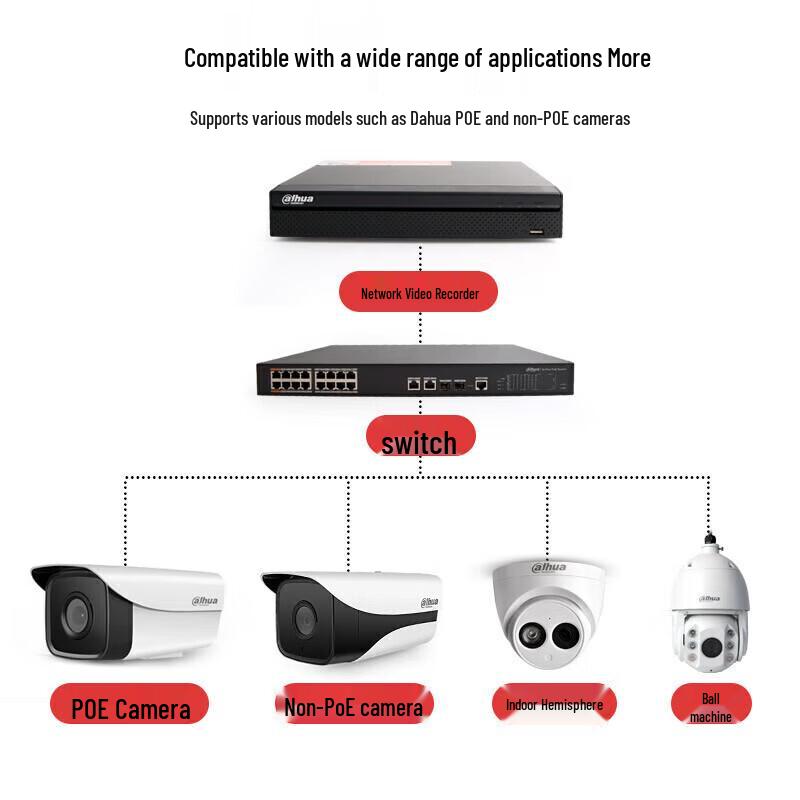 Dahua 16-Channel 2-Bay NVR Surveillance Recorder CN Plug (adapter Included)
