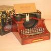 Classical Typewriter Shape Music Box Plastic Wind Up Ornament Plays Clear Melodies for Decorative and Gift Giving