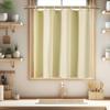 AooHome Bathroom Window 60cm with 140cm Suitable for Unit Baths and Checkered Easy Beige Curtain, Long, Thick, Water-Repellent, Mildew-Resistant,