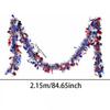 4th Of July Tinsel Garland Star Patriotic 4th Of July Twist Garland 2x Celebration Holiday Decorations Hangable Parade Ornaments