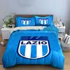 Set Biancheria da Letto Blu Logo Lazio Set Copripiumino Copripiumino Federe (1 * Copripiumino 2 * Federe, senza piumino)