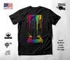 Retro Gaming Joystick Neon Graphic T-Shirt Black Unisex S-2XL