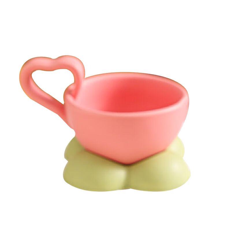 Qianxing Ceramic Heart Cup & Saucer Set