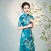 High-end catwalk costumes Chinese style autumn new daily improvement large size slim-fitting elegant dress women