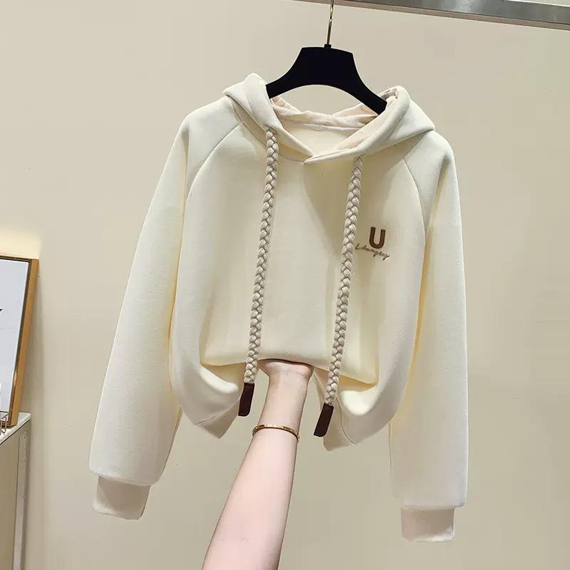 Women's Fleece-Lined Hooded Sweatshirt - New 2024 Petite Winter Dopamine Style