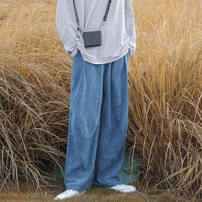 Men's Trousers Wide Leg Trousers Summer Fashion Clothes Casual Corduroy Loose Hip Hop Street Large Size Bottoms Straight Pants