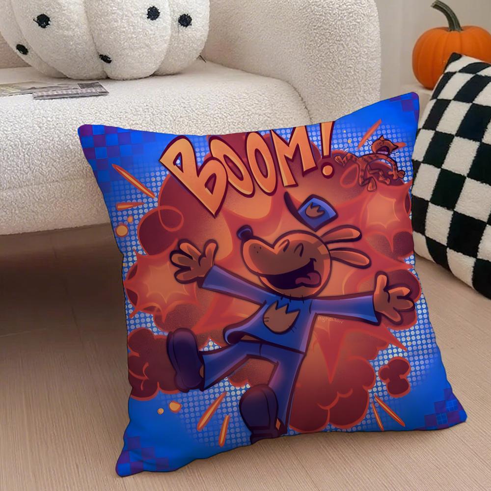 Funny Cute DDog Man Cushion Cover Throw Pillow Cover Hidden Button Durable Polyester Chair Cushion