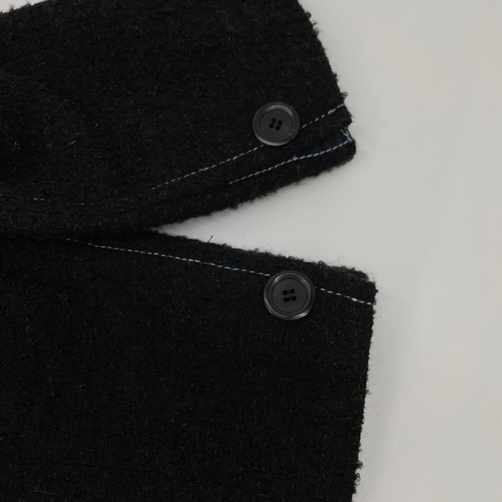 LOUIS VUITTON Black RW102A WRJA14W9F Wool Tweet Jacket Jacket 36 blackUsed