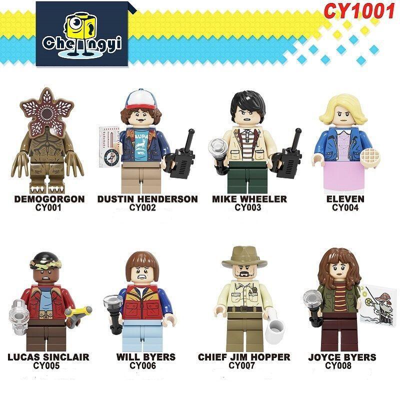8 шт./комплект Микрофигурки Stranger Things Совместимые Игрушки Строительные Блоки CY1001 58#