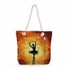 Ballet Print Thick Rope Single-shoulder Beach Bag 7246 CLE