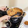 Stainless Steel Triply Kadai 24 Cm with Ss Lid and Pvd Coated Handles (Gold and Rose Gold Colour)