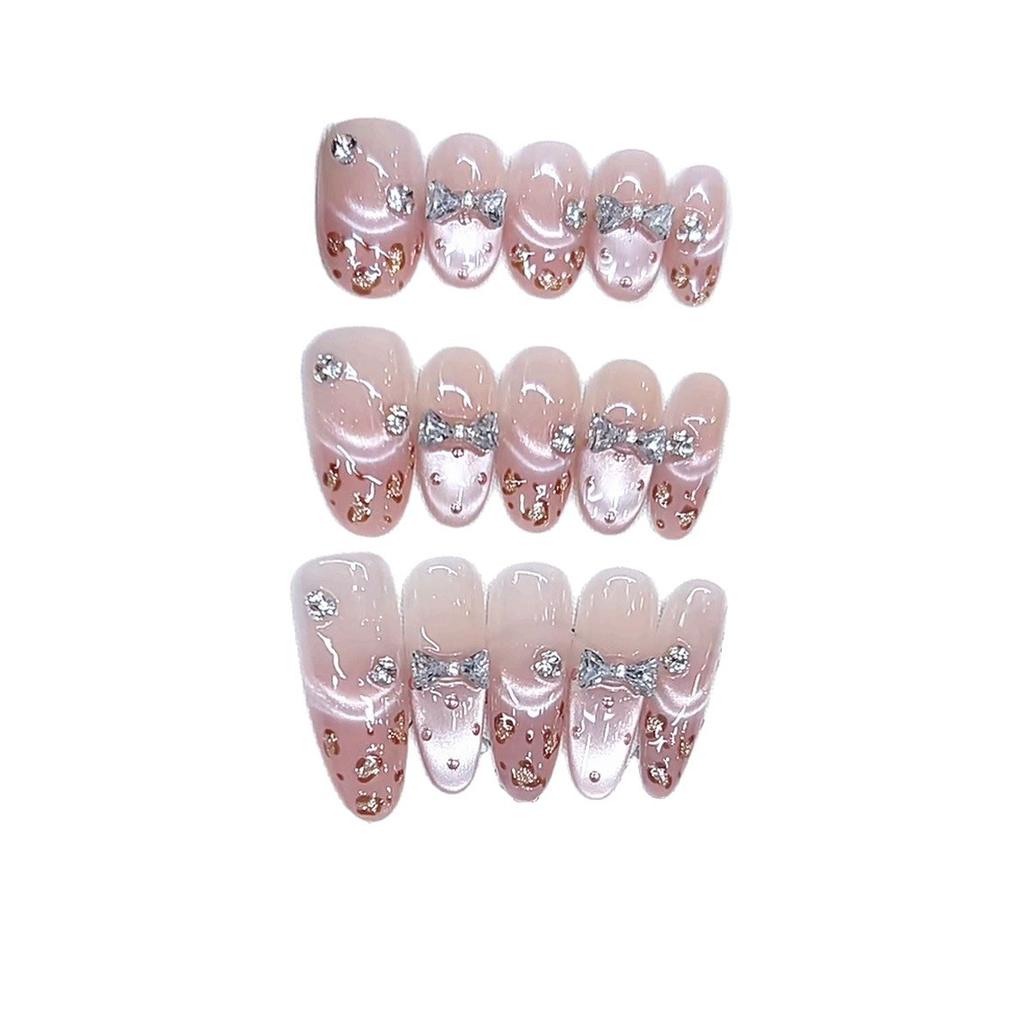 Pure Hand-crafted New Leopard Print Daughter-in-law Hand-painted Leopard Print Cat Eye Temperament Whitening Nail Sticker
