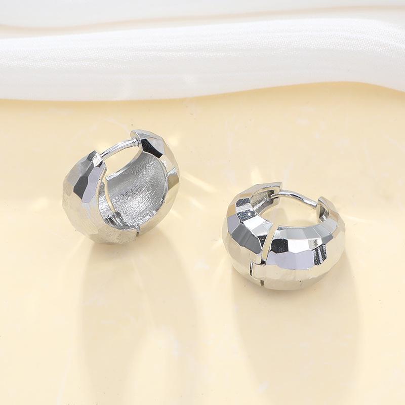 Huazi Style Zircon Stud Earrings for Women - Gold-Plated, Non-Fading Luxury Jewelry