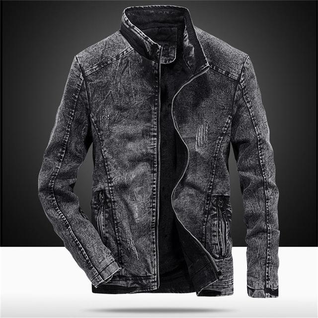 

Куртки мужские облегающие однотонные повседневные мужские джинсы пальто винтажная одежда для мужчин XXL