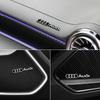 For RS3 3D Car Styling Sticker Aluminum Emblem Interior Speaker Audio Badge for Audi A3 A4 A5 A6 A7 A8 S3 S4 Q2 Q3 Q5 Q7