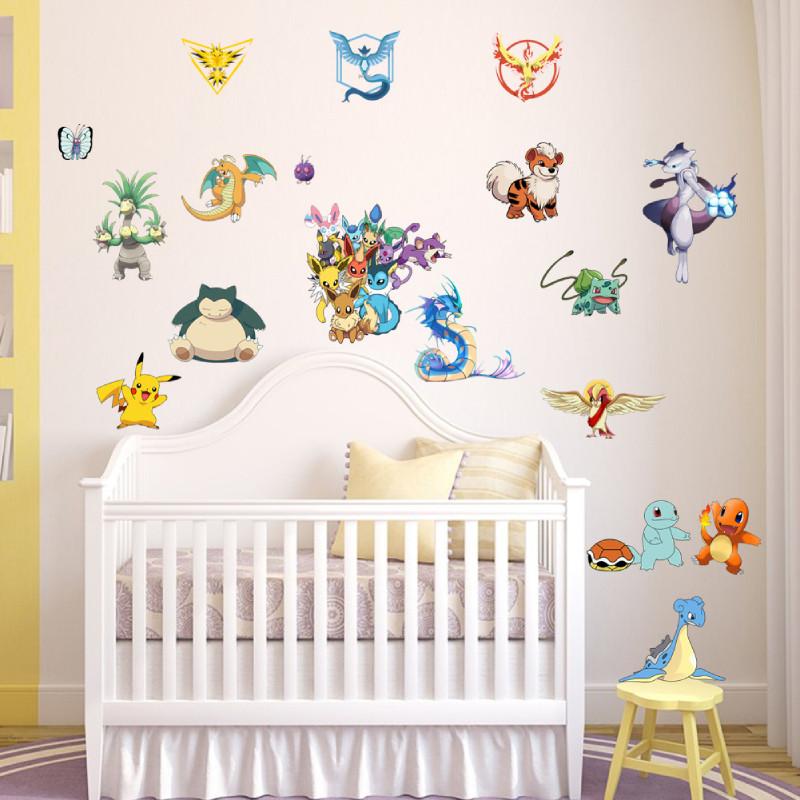 Cartoon Pokmon Wall Decor Pvc Material Bedroom Living Room Supplies Decoration