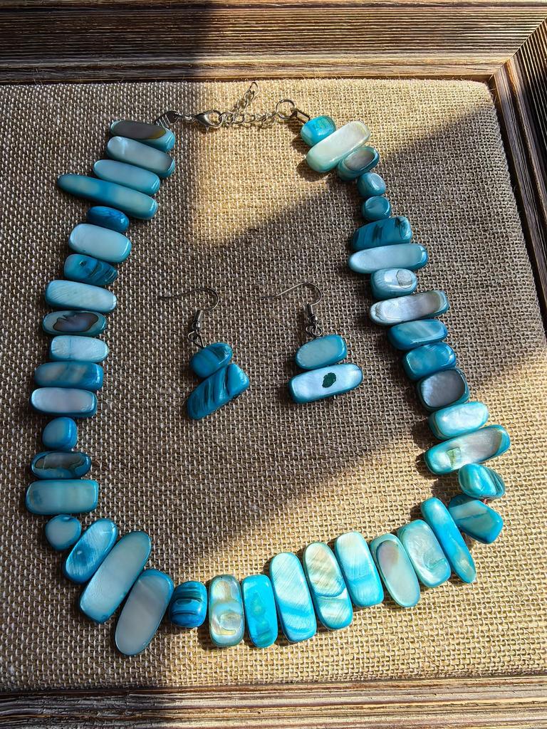 Literary Retro Vacation Style Colorful Personalized Earrings Natural Shell Necklace Jewelry