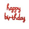 Connected Letter Aluminum Foil Balloon Set, Aluminum/Aluminum Foil, Red, Happy: 40*64cm & Birthday: 43*94cm
