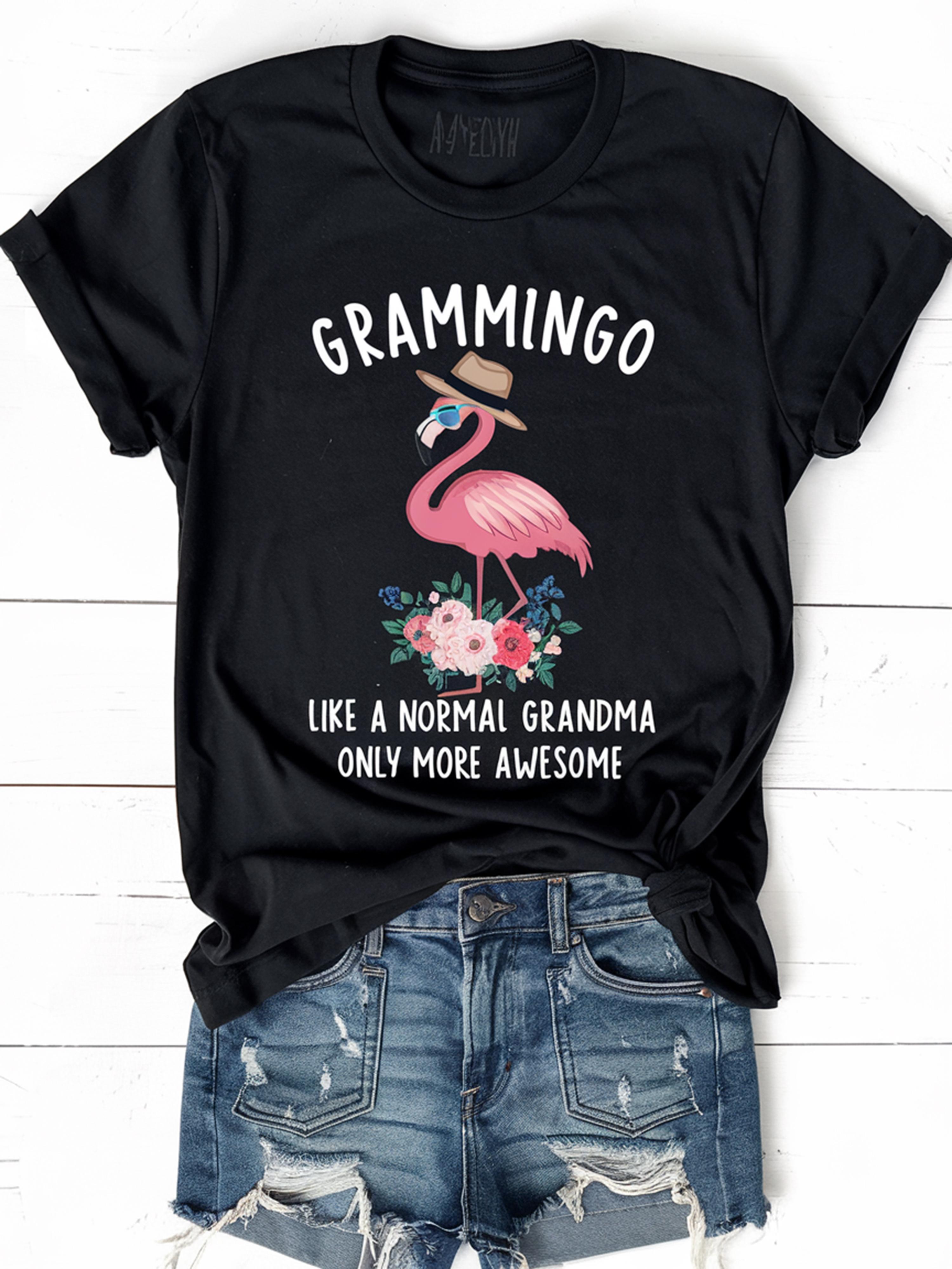 

Plus Size, Plus Size Plus Size Flamingo Print T-Shirt, Casual Crew Neck Short Sleeve Top for Spring & Summer, Women s Plus Size Clothing 0XL-4XL 5XL різнокольоровий