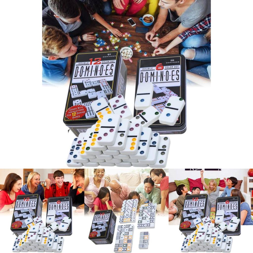 Engaging Colorful Dominoes With Dual Six And Dual Twelve For Educational Playtime