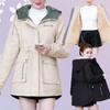 Winter Loose Hooded Thicken Fleece Lined Parkas Warm Casual Trenchcoat Korean Mid-length Coat Windbreaker Snow Jackets Outwear