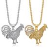 2026 Jewelry Fashion Trend Inlaid Zircon Men's Jewelry Party Accessories Animal Chicken Zodiac Pendant Necklace