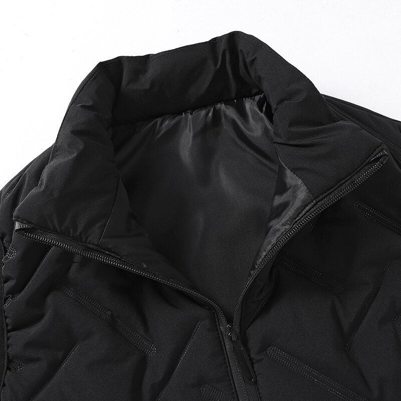 Men'S Jacket, Cotton-Padded Vest, Casual Slim-Fit, Thin Large-Size Stand-Up Collar Thermal Vest