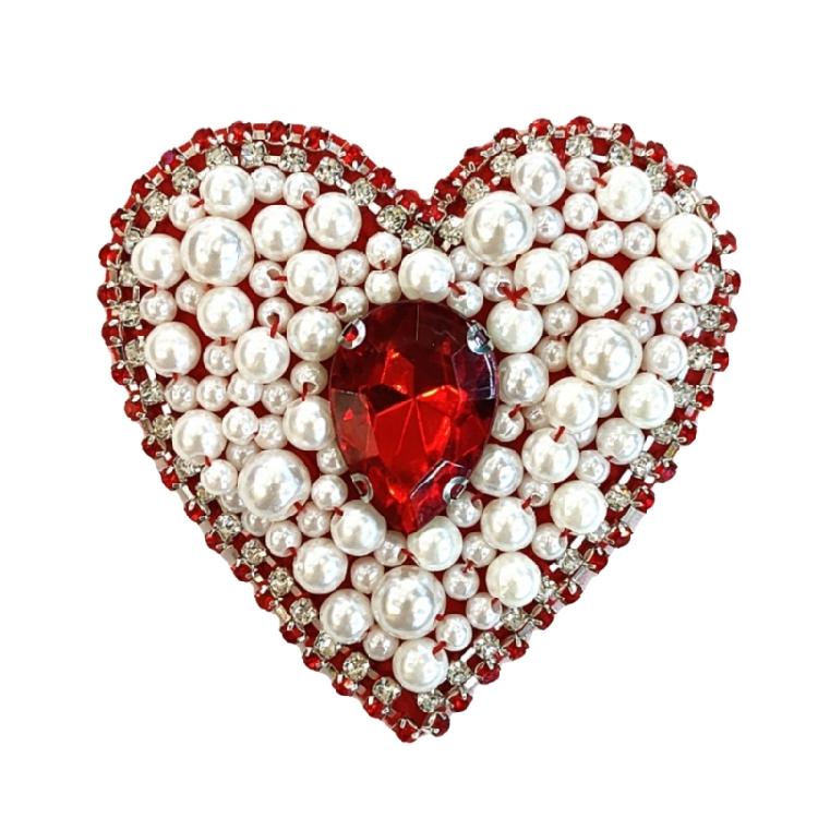 Blingbling Heart Patches Sew On Bannner Repair For Clothing Applique Sequined Patches Sew On Craft