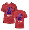 Fashion 2025 Haitian flag pattern T-shirt 3D printing Haiti National Day short sleeve fashion trend crew neck T-shirt American