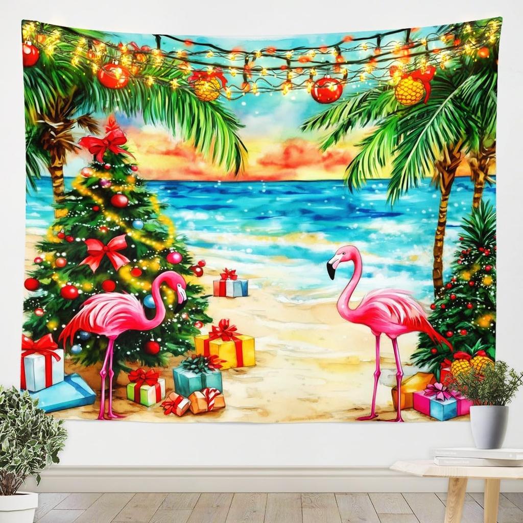 Frohe Weihnachten Wandteppich Neujahr Hintergrund Wandbehang Dekoration Kamin Strümpfe Geschenke Hängestoff