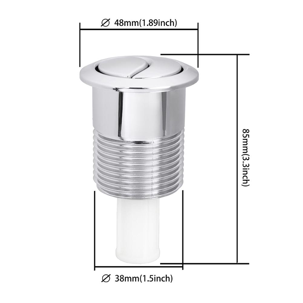 Toilet Button For Siamp For Skipper 45 Dual Flush Cistern Button For 34455009 Chrome Full/half Flush Home Toilet Flush Valve