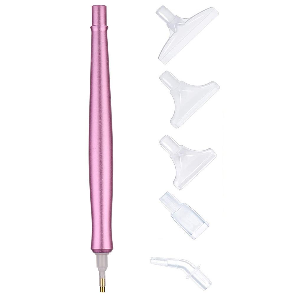 

Ручка для рисования 5D, ручка для выкладки страз из цинкового сплава, мозаичный клей-карандаш, набор, детские подарки розовый