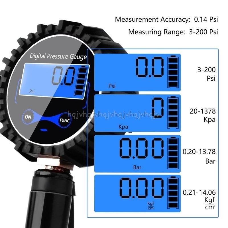 Digital Tire Inflator Pressure Gauge 200PSI LCD Display Air Compressor Pump Quick Connect For Car Motorcycle S05 19 Dropship