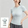 Yoga clothes short sleeves, women's quick-drying T-shirts can be worn outside tops, yoga sports tights wholesale