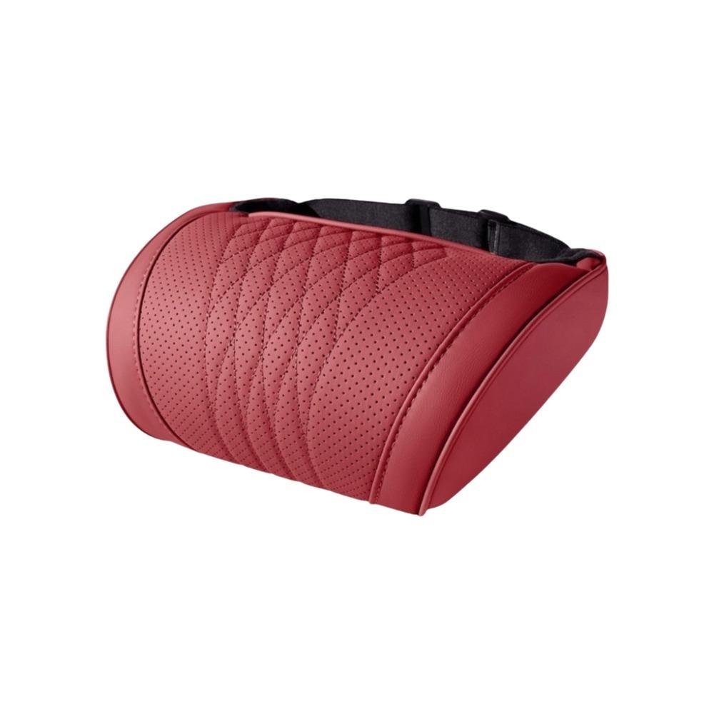 Universal Car Neck Pillow Perforated PU Leather Automotive Head Support Car Interior