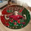 Cristiano Ronaldo Round Area Rug,Carpet Rug for Living Room Bedroom Sofa Playroom Decor,Non-slip Floor Mat