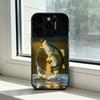 Karpfenfischerei R-Rute Handyhülle Für iPhone 17,16,15,14,13,12,11 Plus,Pro Max,XS,Farbig Silberbeschichtet Innenabdeckung