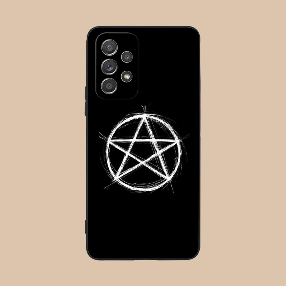 Aesthetic Pentagram Phone Case for Samsung Galaxy A56 55 54 53 52 51 36 35 34 23 16 15 5G Soft TPU Shockproof Cover
