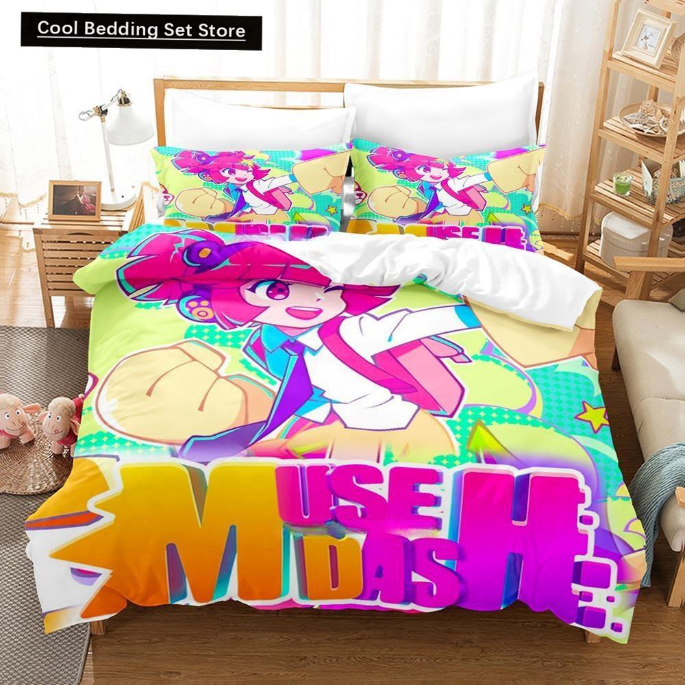 Fashion 3D Print Music Game  Muse Dash Bedding Set Single Twin Full Queen King Size Bed Set Adult Kid Bedroom Duvet Cover Sets