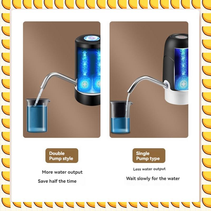 

BAAU Water Bottle Pump,Dispenser Drinking Water Pump,Double Water Pump,Automatic Pump For Travel,Kitchen,Home,Office чёрный