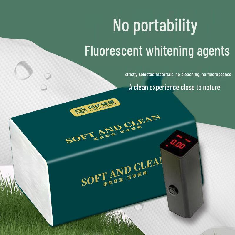 Jieyi Soft Pull Tissue Pack: Virgin Wood Pulp Toilet Paper & Hand Wiping Face Tissue