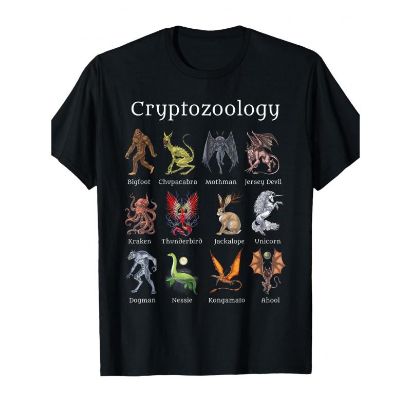 Cryptozoologia Creature Cryptide Mostri Mitici Fantasy Maglietta