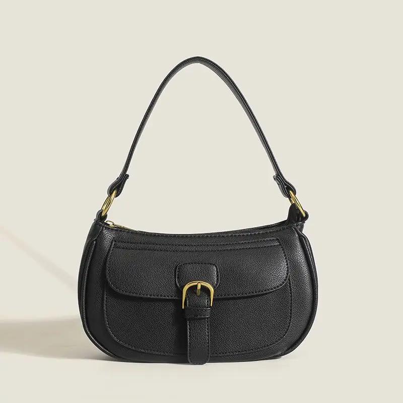 

Новая модная сумка в корейском стиле и повседневная универсальная сумка-седло с высокой чувственностью и небольшой однотонной подмышечной сумкой