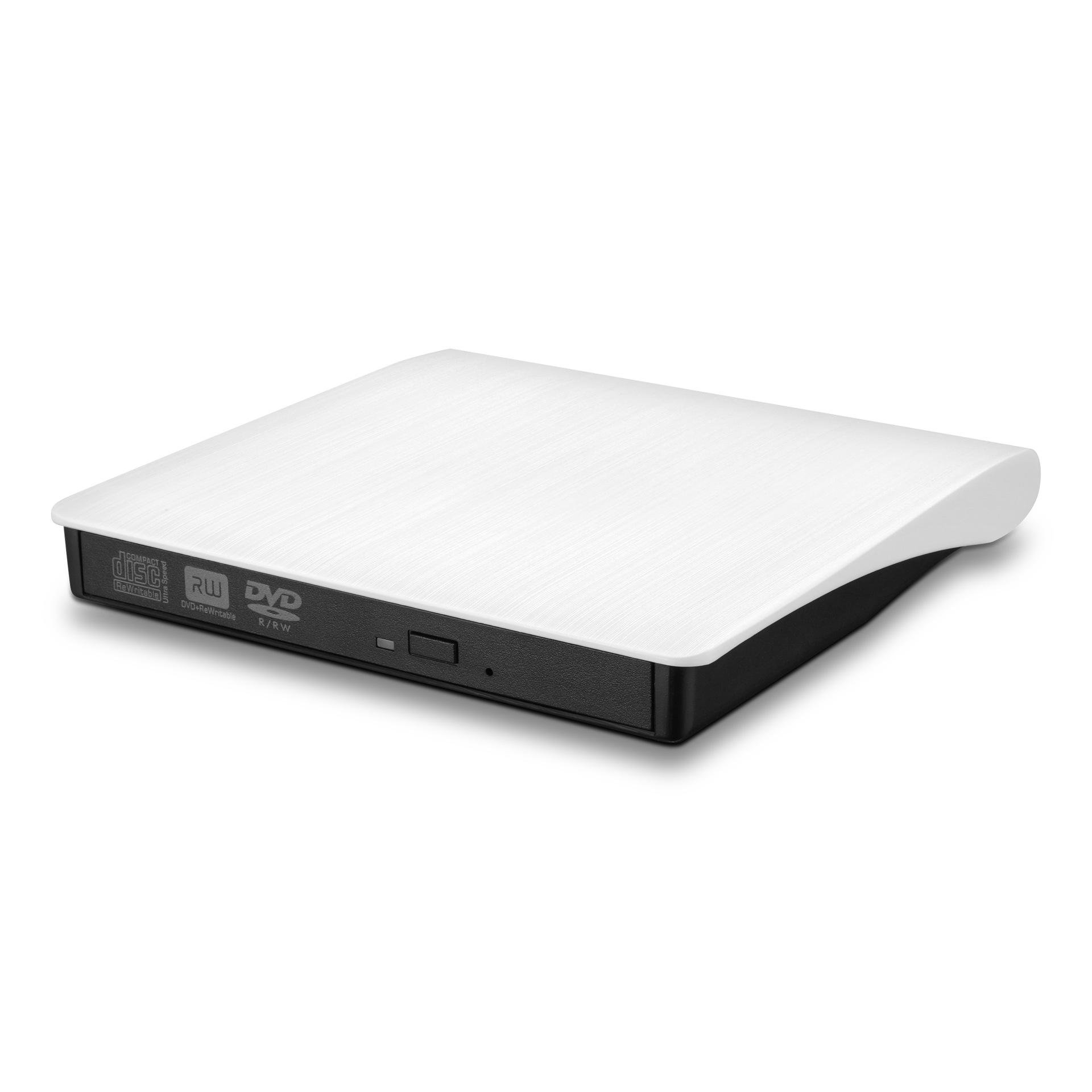 

Внешний USB 3.0 CD DVD привод Записывающий устройство для ноутбука, настольного компьютера, Mac, Windows, Linux Портативный Высокоскоростной белый