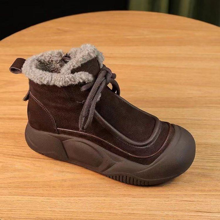 

Бархатные ботинки Martin в стиле ретро на толстой подошве для женщин, осень-зима 2024, новые, смешанные и сочетающиеся, повседневные, удобные, теплые, женские короткие ботинки 40